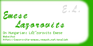 emese lazorovits business card